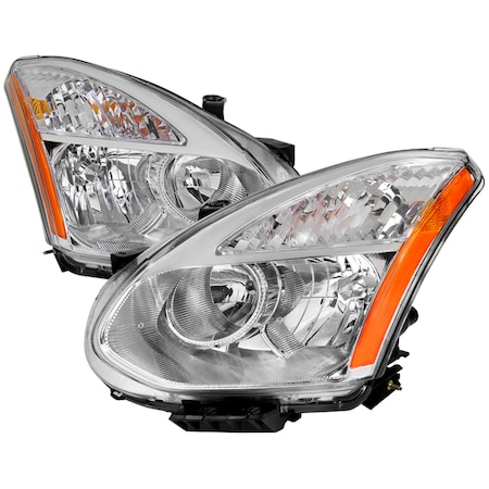 Spec-D Tuning 08-13 Nissan Rogue Headlights - Chrome 2LH-RGE08-RS